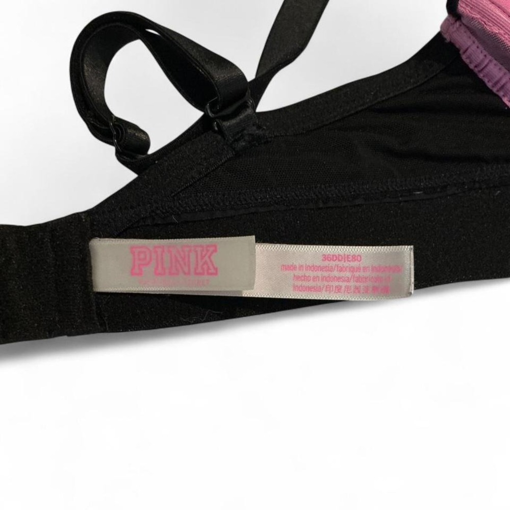 PINK Wireless Push Up Bra Women 36DD Black - Picture 7 of 8